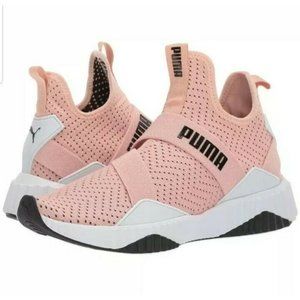 PUMA Women's Defy Mid Core Shoes Peach Bud/White "
